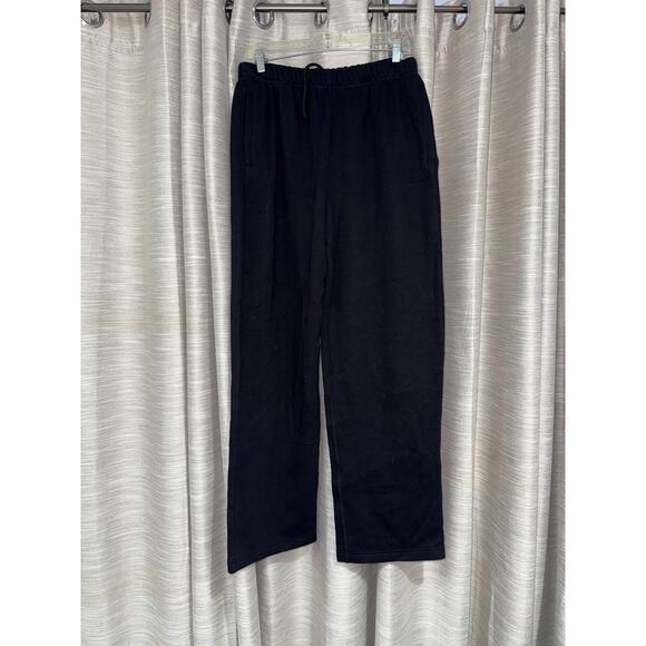 SKIMS wide leg fleece sweatpants in onyx size medium - Picture 1 of 3